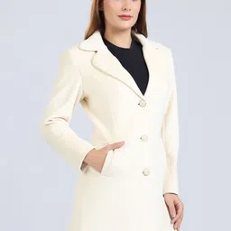 YOUNG CLUB CLASSIC Self Design Notched Lapel Overcoat image 5