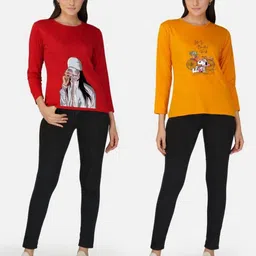 Metronaut Women 2 Printed Bio Finish T-shirt image 4