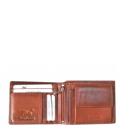 PB Pearlbags Men Genuine Leather Bi- Fold 4 Card Slots Wallet And Keychain Combo image 5