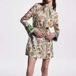 StyleCast x Revolte Ethnic Motifs Print Shirt Midi Dress-image-15