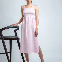 CORSICA Women Checked A-Line Dress image 3