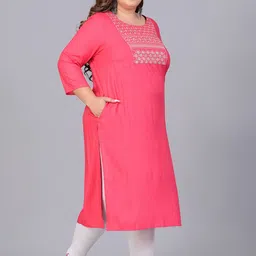 Sztori Women Yoke Design Thread Work Kurta image 3