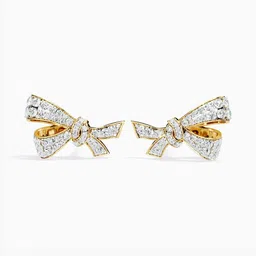 VALANOVA BIS Hallmark 14KT Yellow Gold Diamond Studded Earrings- 3.84 gm-picture-33