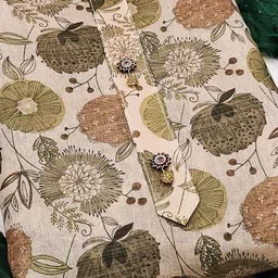 BlissFlair Art Silk Unstitched Dress Material image 4