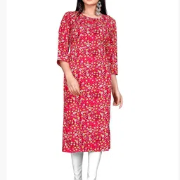 MANTRA DESIGNER Women Red Crepe Kurtas-picture-18