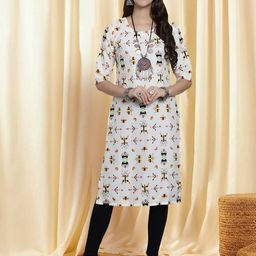 Ethnic basket Women White Kurtas-picture-17