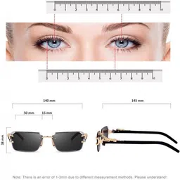 Arzonai Unisex Black Lens & Black Square Sunglasses with UV Protected Lens image 4