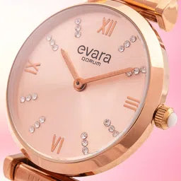 QORUM INDIA Women Brass Dial & Bracelet Style Straps Analogue Watch G109 Evara_1_N image 2