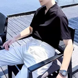 StyleCast x Revolte Collarless Short Sleeves Shirt image 4