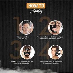 Elecsera Anti-Blackhead Charcoal Peel-Off Face Mask Cream - 130 ml image 2