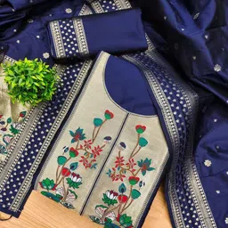 LeeliPeeri Designer Embroidered Unstitched Dress Material-picture-38