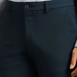 Louis Philippe Men Solid Slim Fit Mid-Rise Formal Trousers image 5