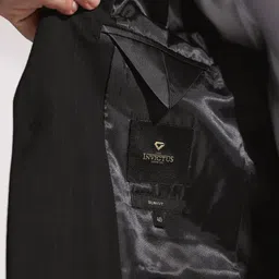 INVICTUS Slim Fit Striped Notched Lapel Single Breasted Formal Blazer image 5