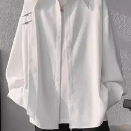 HERE&NOW Men Solid Original Oversized Casual Shirt-picture-38