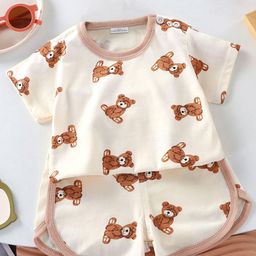 FOREVER FRIDAY Girls Printed Round Neck T-shirt With Shorts-picture-26