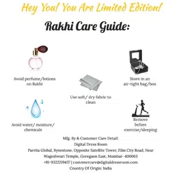 Digital Dress Room American Diamond Studded M Letter Thread Rakhi image 3