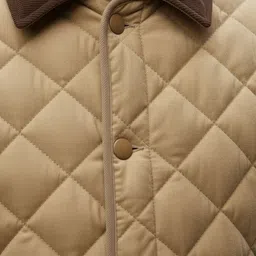 Mast & Harbour Men Spread Collar Solid Quilted Jacket image 4