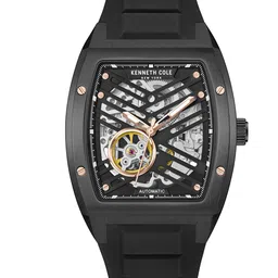 Kenneth Cole Men Embellished Dial & Leather Bracelet Style Straps Analogue Automatic Watch KCWGZ0046103MN-picture-13