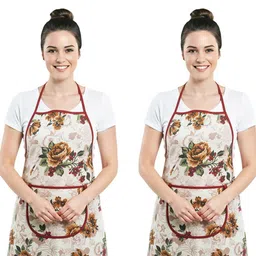 Aura 2-Pcs Red Printed Waterproof Apron With Front Pocket-picture-19