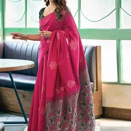 Anjaneya Sarees Woven Design Zari Banarasi Saree image 3