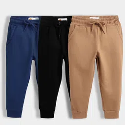 Orange Sugar Kids Unisex Pack of 3 Winter Fleece Joggers-image-35