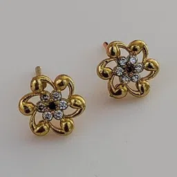 OM KRISHIV COLLECTION Floral Studs Earrings image 1