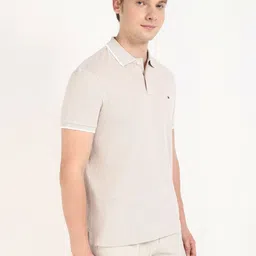 Tommy Hilfiger Men Solid Polo Collar Cotton T-shirt image 4