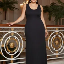DressBerry Curve Women Shoulder Straps Maxi Dress-picture-33