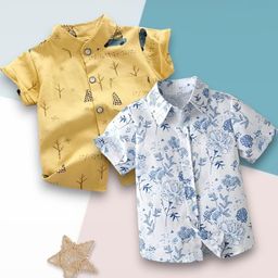 VANI COUTURE Boys Pack Of 2 Printed Shirts-picture-15