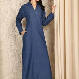 Mast & Harbour Denim Maxi Dress-picture-12