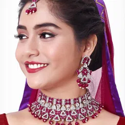 VATSALYA creation Women Pink Jewellery Set image 1