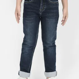 Crimsoune Club Boys Slim Fit Mid-Rise Heavy Fade Stretchable Jeans-image-30