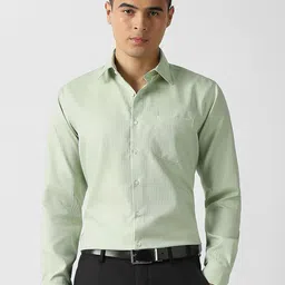 Van Heusen Slim Fit Striped Spread Collar Pure Cotton Formal Shirt-picture-32
