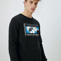 MaverIQ Men Graphic Anime Printed ROUND NECK FULL SLEEVE SWEATSHIRT image 4