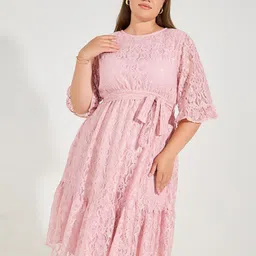 Styli Flared Sleeve A-Line Dress image 1