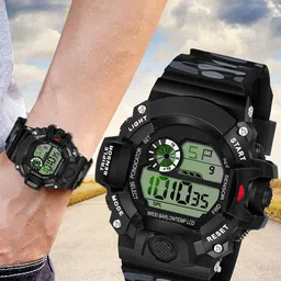 SWADESI STUFF Unisex Kids Dial & Straps Analogue Automatic Watch ARMY BLACK 2031 image 5