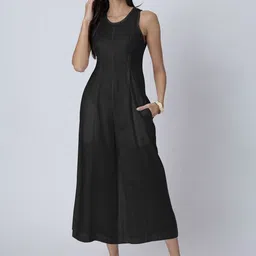 Moomaya Linen Basic Jumpsuit-image-35