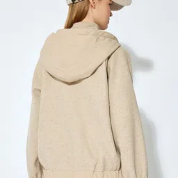 Koton Women Front-Open Hooded Sweatshirt image 4