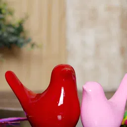 Aura Pink & Red 2 Pieces Sparrow Showpieces image 2