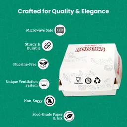 pack2eat Burger Box Paper Packaging Box image 4