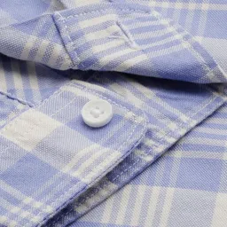 Allen Solly Junior Boys Checked Spread Collar Pure Cotton Shirt image 2