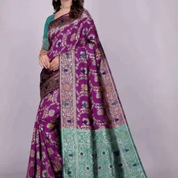 Moda Rapido Woven Design Zari Silk Blend Designer Kanjeevaram Saree image 4