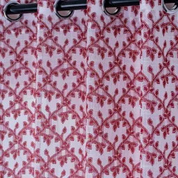 Parda Online Red Sheer Long Door Curtain image 5