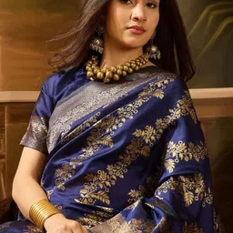 Suha Ethnic Motifs Zari Art Silk Heavy Work Banarasi Saree image 2