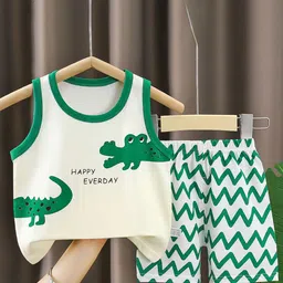 StyleCast x Revolte Boys Printed Sleeveless Pure Cotton T-Shirt With Shorts-picture-17