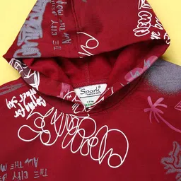 V-Mart Boys Printed Hooded Sweatshirt image 3