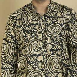 Tant Ghar Men Warli Printed Kurta image 3