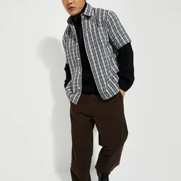 max Men Checked Spread Collar Pure Cotton Casual Shirt-picture-47