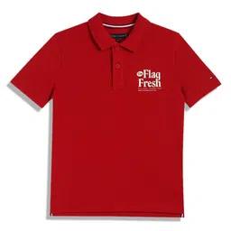 Tommy Hilfiger Boys Typography Polo Collar Monochrome Applique T-shirt-picture-37
