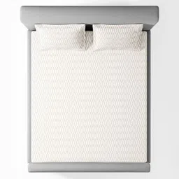 SANSAAR A DDECOR BRAND LIVE CONSCIOUSLY White Printed Cotton 3 Piece Bedding Set image 3